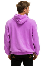Load image into Gallery viewer, AVIATOR NATION UNISEX LOGO PULLOVER RELAXED HOODIE - NEON PURPLE