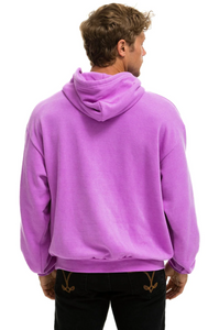 AVIATOR NATION UNISEX LOGO PULLOVER RELAXED HOODIE - NEON PURPLE