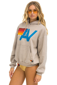 AVIATOR NATION UNISEX LOGO PULLOVER RELAXED HOODIE - SAND