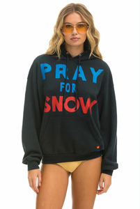 AVIATOR NATION PRAY FOR SNOW RELAXED PULLOVER HOODIE - CHARCOAL