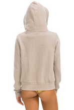 Load image into Gallery viewer, Aviator Nation 5 Stripe Zip Unisex Hoodie in SAND // TAN