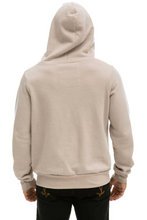 Load image into Gallery viewer, Aviator Nation 5 Stripe Zip Unisex Hoodie in SAND // TAN
