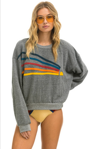 AVIATOR NATION DAYDREAM UNISEX RELAXED CREW SWEATSHIRT - HEATHER