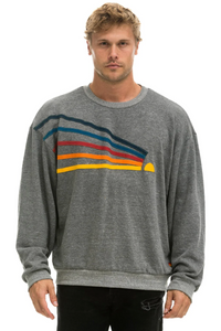 AVIATOR NATION DAYDREAM UNISEX RELAXED CREW SWEATSHIRT - HEATHER