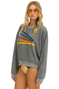 AVIATOR NATION DAYDREAM UNISEX RELAXED CREW SWEATSHIRT - HEATHER