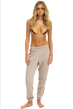 Load image into Gallery viewer, AVIATOR NATION 5 STRIPE WOMEN&#39;S SWEATPANTS - SAND // TAN