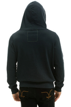 Load image into Gallery viewer, AVIATOR NATION MOUNTAIN STITCH CHEVRON ZIP HOODIE - CHARCOAL // BLUE // PURPLE UNISEX