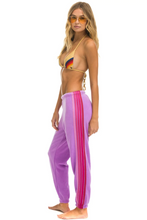 Load image into Gallery viewer, AVIATOR NATION 5 STRIPE WOMEN&#39;S SWEATPANTS - NEON PURPLE // PINK