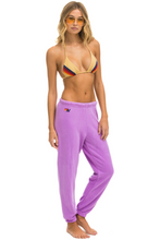 Load image into Gallery viewer, AVIATOR NATION 5 STRIPE WOMEN&#39;S SWEATPANTS - NEON PURPLE // PINK