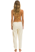Load image into Gallery viewer, AVIATOR NATION 5 STRIPE WOMEN'S SWEATPANTS - VINTAGE WHITE // TAN