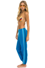 Load image into Gallery viewer, AVIATOR NATION 5 STRIPE WOMEN&#39;S SWEATPANTS - OCEAN // BLUE