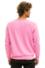 Load image into Gallery viewer, Aviator Nation Unisex Crew Sweatshirt in NEON PINK