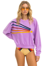 Load image into Gallery viewer, AVIATOR NATION DAYDREAM UNISEX RELAXED CREW SWEATSHIRT - NEON PURPLE