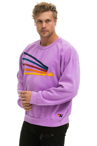 AVIATOR NATION DAYDREAM UNISEX RELAXED CREW SWEATSHIRT - NEON PURPLE