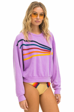 Load image into Gallery viewer, AVIATOR NATION DAYDREAM UNISEX RELAXED CREW SWEATSHIRT - NEON PURPLE