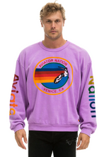 Load image into Gallery viewer, AVIATOR NATION RELAXED CREW UNISEX SWEATSHIRT - NEON PURPLE