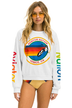 Load image into Gallery viewer, AVIATOR NATION RELAXED CREW UNISEX SWEATSHIRT - WHITE