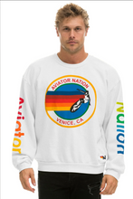 Load image into Gallery viewer, AVIATOR NATION RELAXED CREW UNISEX SWEATSHIRT - WHITE