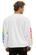 Load image into Gallery viewer, AVIATOR NATION RELAXED CREW UNISEX SWEATSHIRT - WHITE