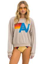 Load image into Gallery viewer, AVIATOR NATION LOGO RELAXED CREW SWEATSHIRT - SAND