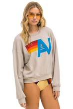 Load image into Gallery viewer, AVIATOR NATION LOGO RELAXED CREW SWEATSHIRT - SAND