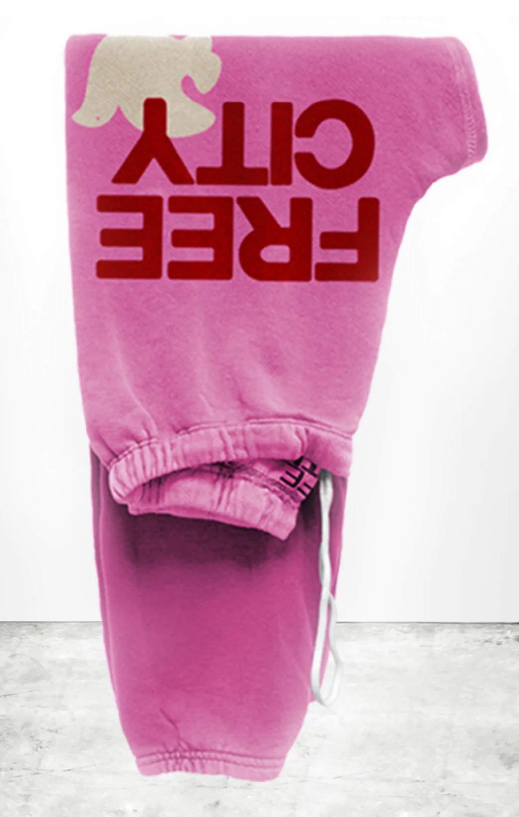 FREECITY large sweatpant - pink lips cherry