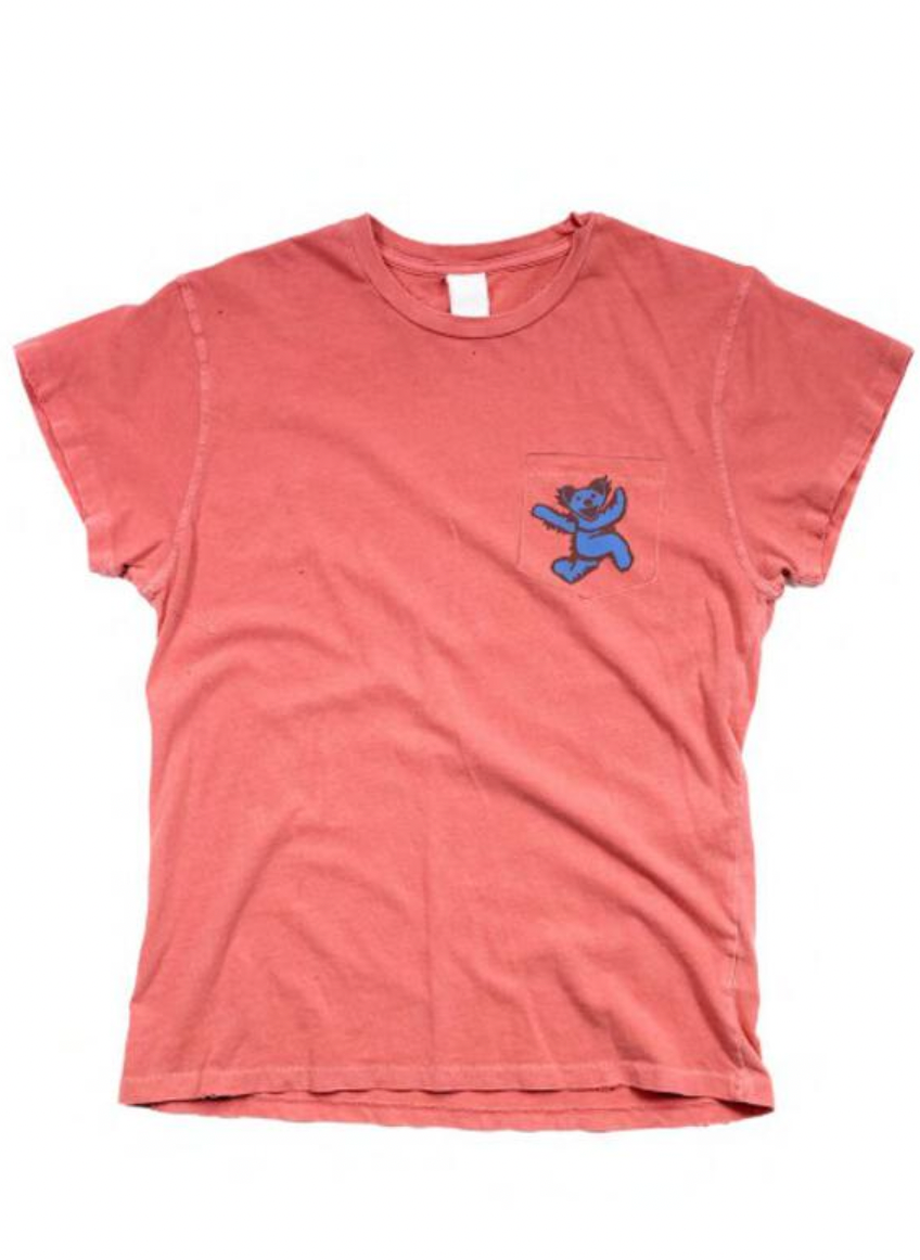 MADEWORN GRATEFUL DEAD POCKET TEE IN CHERRY