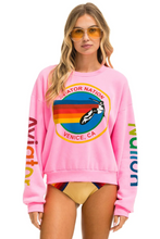 Load image into Gallery viewer, AVIATOR NATION RELAXED CREW UNISEX SWEATSHIRT - NEON PINK