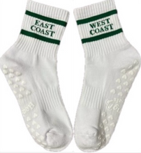 Load image into Gallery viewer, SINGER22 Exclusive Healing Heels East Coast West Coast Socks WHITE/GREEN