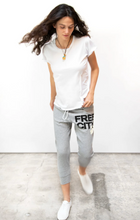 Load image into Gallery viewer, FREECITY HEATHER 3/4 sweats - heather/cream