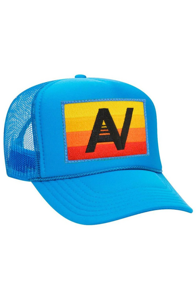 Aviator Nation Blue Stay Grounded Trucker Rainbow Hat STAY GROUNDED TRUCKER HAT – Aviator Nation main image 3