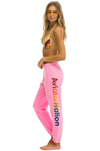 Load image into Gallery viewer, Aviator Nation Neon Logo Sweatpant in Neon Pink