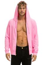 Load image into Gallery viewer, AVIATOR NATION HEART UNISEX STITCH ZIP HOODIE -NEON PINK