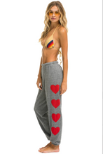 Load image into Gallery viewer, AVIATOR NATION HEART STITCH 4 SWEATPANTS - HEATHER GREY