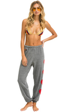 Load image into Gallery viewer, AVIATOR NATION HEART STITCH 4 SWEATPANTS - HEATHER GREY