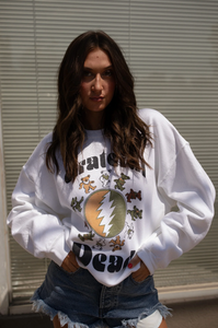 JUNK FOOD CLOTHING UNISEX GRATEFUL DEAD BEAR RING VINTAGE SWEATSHIRT