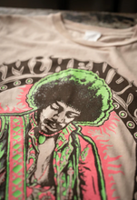 Load image into Gallery viewer, MADEWORN JIMI HENDRIX FIRE TEE IN TAUPE