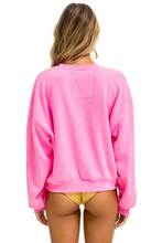 Load image into Gallery viewer, AVIATOR NATION HEART STITCH RELAXED CREW SWEATSHIRT - NEON PINK