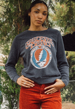 Load image into Gallery viewer, JUNK FOOD CLOTHING WOMEN&#39;S GRATEFUL DEAD SKULL VINTAGE RAGLAN PULLOVER