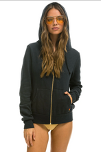 Load image into Gallery viewer, AVIATOR NATION UNISEX ANOTHER DAY IN PARADISE HOODIE - CHARCOAL // NEON