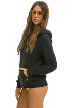 Load image into Gallery viewer, AVIATOR NATION UNISEX ANOTHER DAY IN PARADISE HOODIE - CHARCOAL // NEON