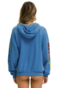 AVIATOR NATION UNISEX RELAXED PULLOVER HOODIE IN COBALT