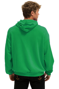 AVIATOR NATION UNISEX RELAXED PULLOVER HOODIE IN KELLY GREEN