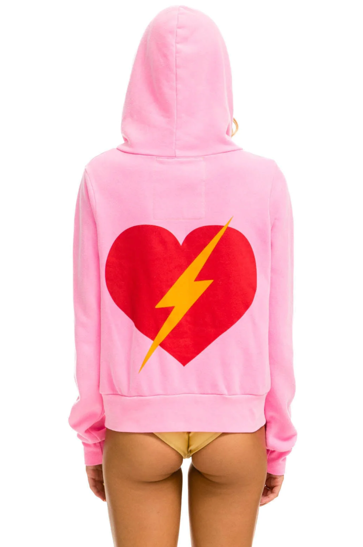 Aviator Nation Hot Pink Pullover Hoodie AVIATOR NATION UNISEX BOLT
