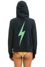 Load image into Gallery viewer, AVIATOR NATION UNISEX BOLT NINJA PULLOVER HOODIE - CHARCOAL // MINT