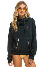 Load image into Gallery viewer, AVIATOR NATION UNISEX BOLT NINJA PULLOVER HOODIE - CHARCOAL // MINT