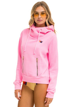 Load image into Gallery viewer, AVIATOR NATION UNISEX BOLT NINJA PULLOVER HOODIE -NEON PINK // MINT