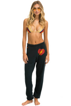 Load image into Gallery viewer, AVIATOR NATION BOLT HEART SWEATPANTS - CHARCOAL