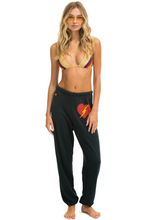 Load image into Gallery viewer, AVIATOR NATION BOLT HEART SWEATPANTS - CHARCOAL