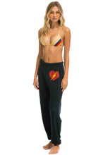 Load image into Gallery viewer, AVIATOR NATION BOLT HEART SWEATPANTS - CHARCOAL